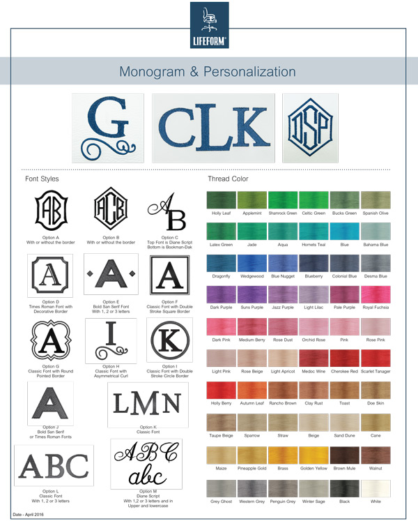 Lifeform Monogram Sheet