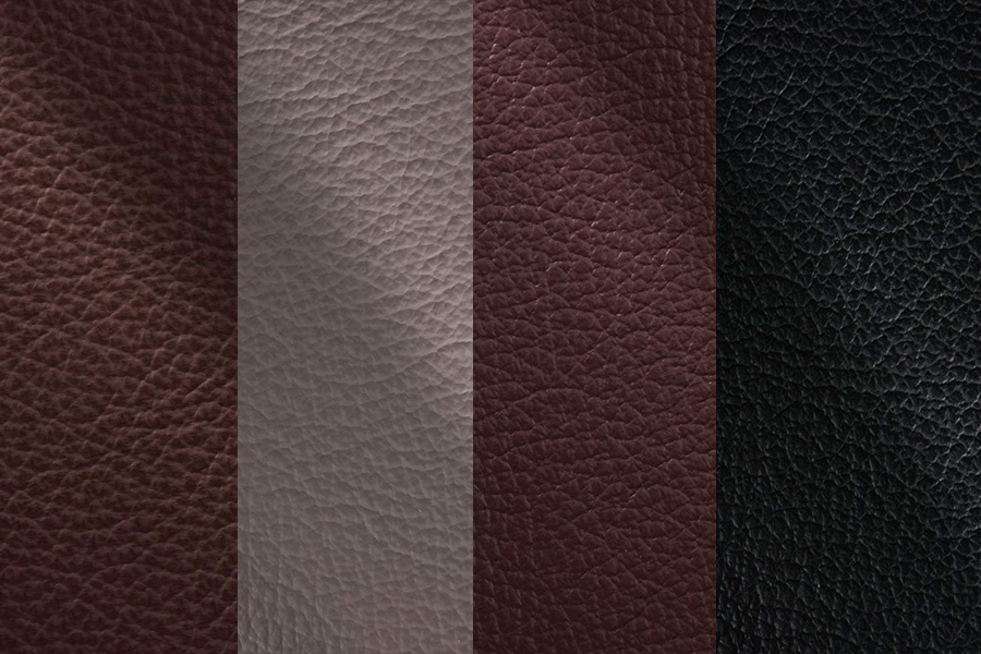 Corrected Top Grain Leathers are distinguished by their protective finish, which includes a pigmented coating to shield the leather against stains and enhance color uniformity across different hides.